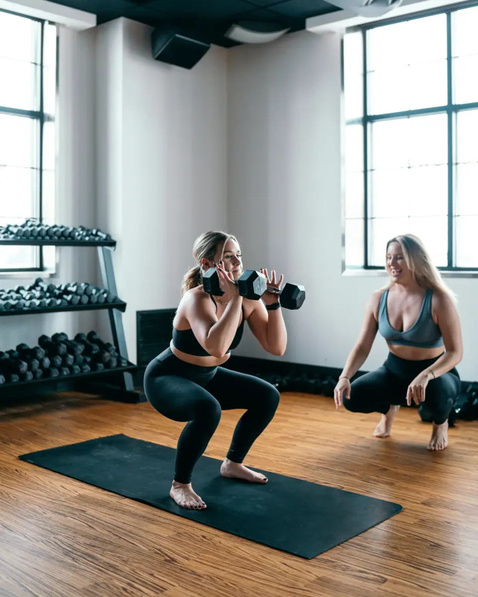 Femme en mouvement pendant un exercice